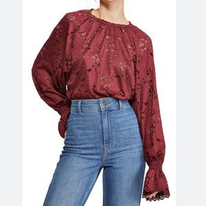 Free People Olivia Lace Top